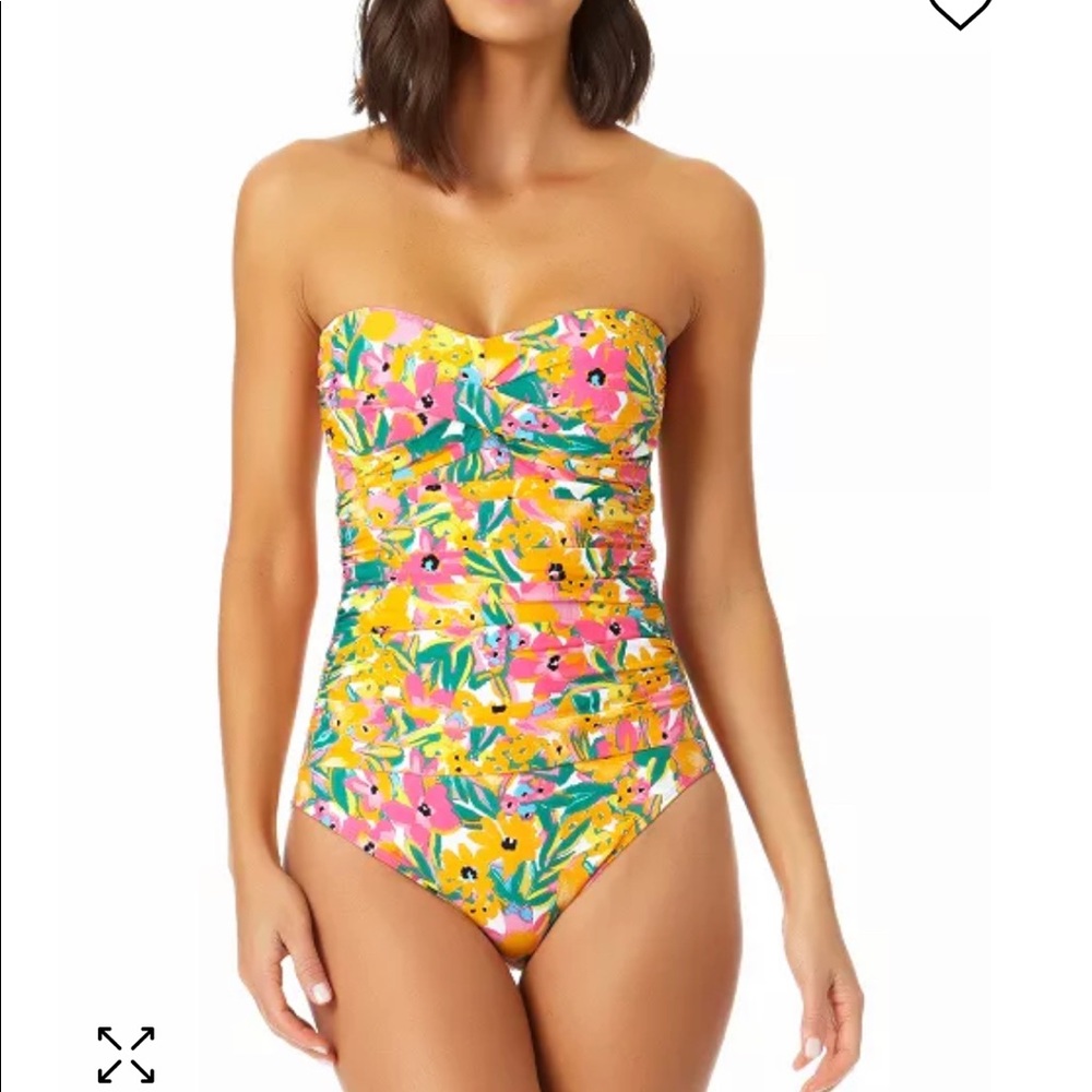 Anne Cole Twist Front One Piece Swimsuit Size 10